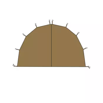 Mobi Garden палатка для кемпинга, семейная ветрозащитная и непромокаемая палатка для пикника, четырехсезонная палатка с дверью (теплый песочный цвет)