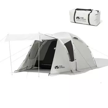 Mobi Garden палатка для кемпинга, семейная ветрозащитная и непромокаемая палатка для пикника, четырехсезонная палатка для задней комнаты, палатка для утреннего тумана, белая (версия с снежной юбкой)