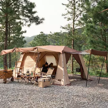 Mobi Garden Палатка для отдыха в горах 13 Открытый кемпинг Автоматическое быстрое открывание Одна спальня Одна гостиная Большой просторный дом Тип палатки и ветрового песка