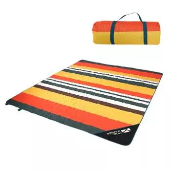 Mobi Garden Парк Кемпинг Складной Портативный Коврик Для Земли Сверхлегкий Коврик Для Пикника Модернизированная Версия Красочные Оранжевые Полосы (180*200)