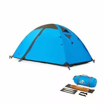 Mobi Garden Пешие прогулки и кемпинг. Ветрозащита и защита от сильного дождя. Оборудование и принадлежности для кемпинга на открытом воздухе. Палатка на 1–4 человека. Холодная гора, 2 – синяя.