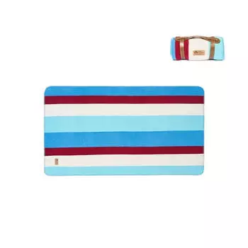 Mobi Garden покачивающееся походное одеяло в совместном стиле, теплое хлопковое одеяло с начесом для кемпинга, полосатое одеяло небесно-голубого цвета в полоску