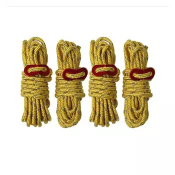 Mobi Garden Risheng Canopy Lanyard Флуоресцентная усиленная уличная палатка Ветровая веревка Ветрозащитная веревка [набор из четырех] Случайные цвета