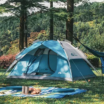 Mobi Garden складная большая палатка для кемпинга на открытом воздухе, полностью автоматическая, утолщенная, солнцезащитная, портативная, для парка, кемпинга, пакет D4