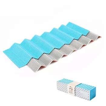 Mobi Garden складной коврик для кемпинга на открытом воздухе, спальный коврик, напольный коврик, утолщенный коврик, влагостойкий коврик небесно-голубого цвета (одинарный)