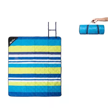 Mobi Garden складной коврик для кемпинга, обеденного перерыва, газона, ультраскладной звуковой коврик для пикника, небесно-голубые полосы (200*180)