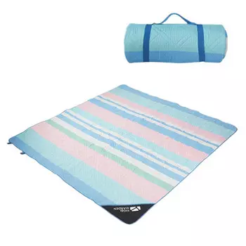 Mobi Garden Складной портативный коврик для пикника в парке, кемпинге, ультралегкий коврик для пикника, обновленная версия, розовые, синие полосы (180*200)