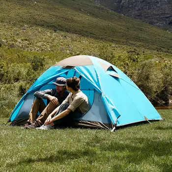 Mobi Garden снаряжение и принадлежности для кемпинга на открытом воздухе Палатка на 1-4 человека десятилетняя холодная горная классическая версия - зеленая (двухместная)