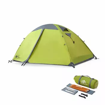 Mobi Garden Туризм и кемпинг Ветрозащитное и непромокаемое снаряжение и принадлежности для кемпинга на открытом воздухе Палатка на 1–4 человека Cold Mountain 2-Желудь Зеленый