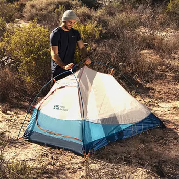 Mobi Garden ветрозащитная и непромокаемая палатка Qingqi для кемпинга на открытом воздухе, четыре сезона, алюминиевый столб в форме полумесяца, белая версия UL с двойной снежной юбкой