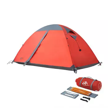 Mobi Garden ветрозащитная и защищенная от дождя палатка для кемпинга на открытом воздухе, классическая версия десяти лет холодных гор - Lava Red (три человека)