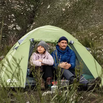 Mobi Garden ветрозащитный походный инвентарь для 2–4 человек, портативная палатка для зала QR, флуоресцентно-желтый цвет (4 человека)