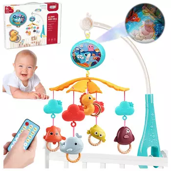 Мобильный для кроватки ПРОЕКТОР 200 МЕЛОДИЙ + ПУЛЬТ ДИСТАНЦИОННОГО СИНЕГО Z506N elektrostator