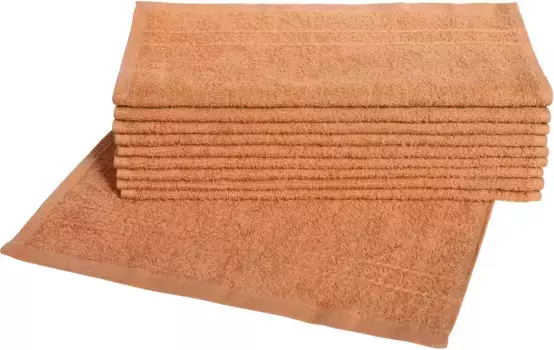 Мочалки Dyckhoff "Кристалл" (набор, 10 шт., 10 мочалок (30х30см), с бордюрами 30х30 см (10 шт.), цвет terra