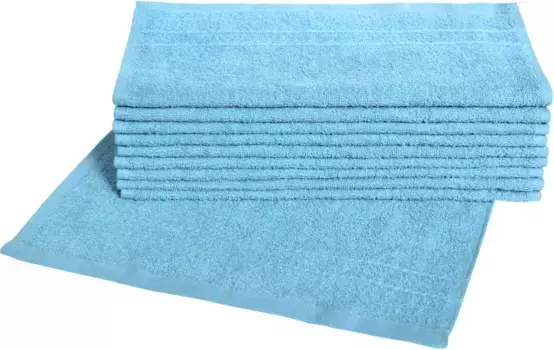 Мочалки Dyckhoff "Кристалл" (набор, 10 шт., 10 мочалок (30х30см), с бордюрами 30х30 см (10 шт.), бирюзовый