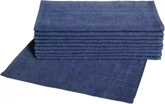 Мочалки Dyckhoff "Кристалл" (набор, 10 шт., 10 мочалок (30х30см), с бордюрами 30х30 см (10 шт.), цвет marine