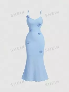 MOD комплект Женской юбки Украшение персикового цвета, вечернее платье, Женское дневное платье, летнее платье, фитнес-платье миди, длинное летнее платье Shein, синий