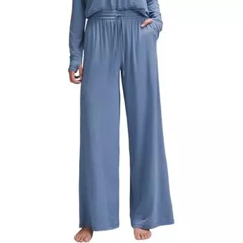 Модальные брюки с высокой талией и широкими штанинами, повседневные женские брюки для дома Lululemon, Oasis Blue Oasis Blue