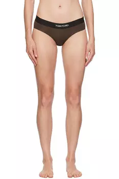 Модальные трусы-шорты Signature Boy Tom Ford, коричневый