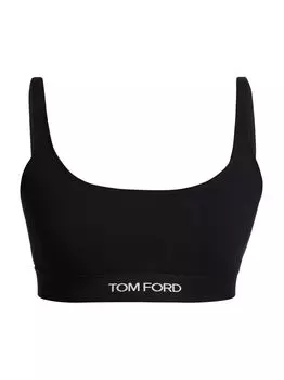 Модальный фирменный бюстгальтер без косточек Tom Ford, черный