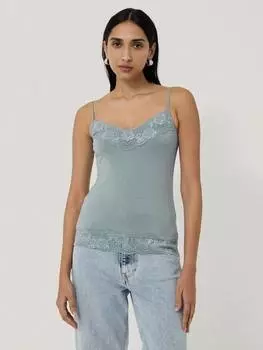 Модальный кружевной жилет Jigsaw, цвет Summer Rain