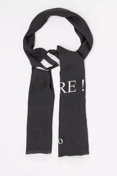 Модальный шарф с логотипом Moschino, черный