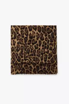 Модальный шарф с животным принтом ZARA, цвет Leopard