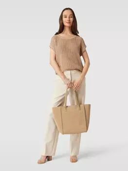 Модель кожаной сумки-шоппера "COSY LEATHER" Les Visionnaires, песочный