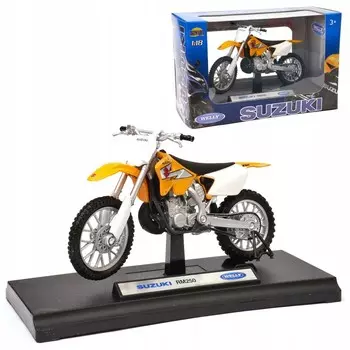 Модель мотоцикла Welly Suzuki RM250 в масштабе 1:18. HLO