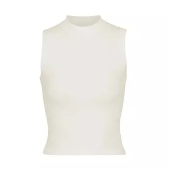 Модельный топ с горловиной SKIMS Cotton Jersey, цвет Bone