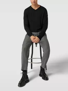 Модель с длинным рукавом и нашивкой-лейблом «BASIC MERINO» Paul & Shark, черный