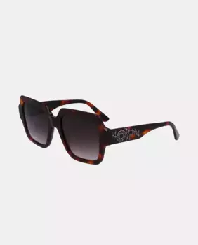 Модель солнцезащитных очков KL6104SR oversive ацетат Karl Lagerfeld, темно-коричневый