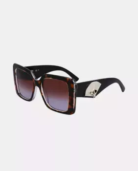 Модель солнцезащитных очков KL6126S ацетат оверсайз Karl Lagerfeld, темно-коричневый
