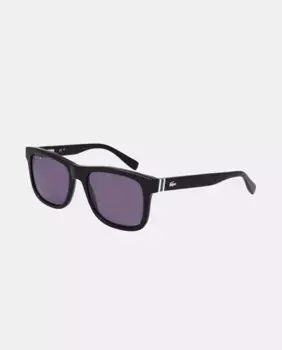 Модель солнцезащитных очков L6014S прямоугольной формы из ацетата Lacoste, черный