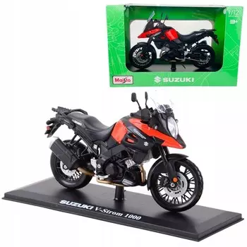 Модель Suzuki V-Strom 1000 с подставкой, масштаб 1:12 Maisto