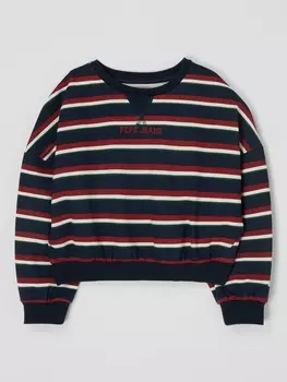 Модель свитшота из смесового хлопка "Эльвар" Pepe Jeans, темно-синий