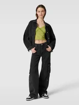 Модель укороченного топа «Бесшовное перекрестное кружево» BDG Urban Outfitters, зеленый