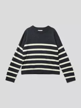 Модель вязаного свитера "Рома" Mango, светло-серый