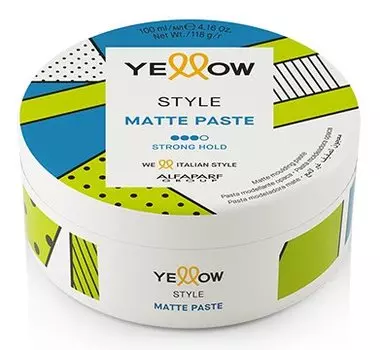 Моделирующая и матирующая паста, 100 мл Yellow Style, Matte Paste, Alfaparf