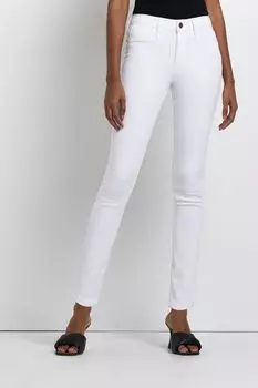 Моделирующие фигуру джинсы средней посадки River Island, белый