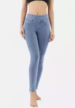 Моделирующие леггинсы Freddy "NOW SKINNY YOGA" с эффектом лифтинга и моделирования и откидным поясом, голубой