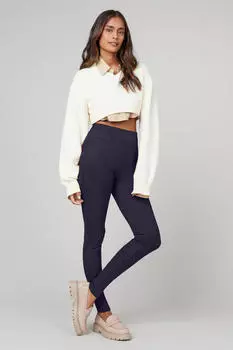 Моделирующие леггинсы с замшевым эффектом Spanx, синий