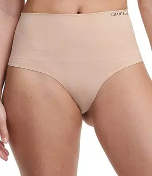 Моделирующие стринги Chantelle Smooth Comfort с высокой талией, бежевый