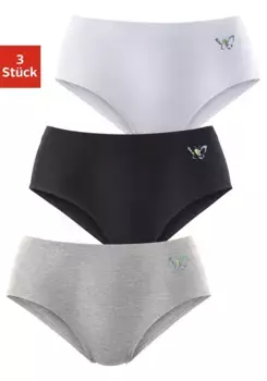 Моделирующие трусы petite fleur (3 шт.), моделирующие трусы из эластичного хлопка, белый