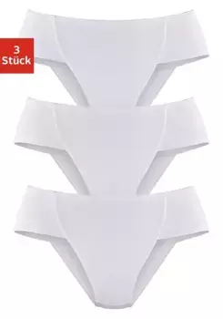 Моделирующие трусы petite fleur (3 шт.), моделирующие трусы из эластичного хлопка, белый