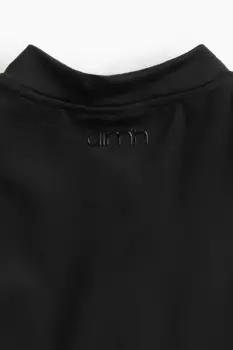 Моделирующий топ racer на молнии спереди H&M, черный