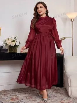 Modely Элегантное длинное расклешенное платье для женщин