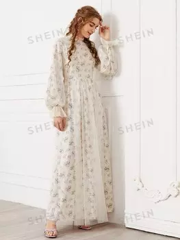 Modely сетчатое платье маленький цветочный узор Shein, мультиколор