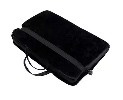 Модерн 4 шт. Садовый набор для отдыха с темно-серыми подушками Наборы садовой мебели из бамбука Reissner Lammfelle, черный