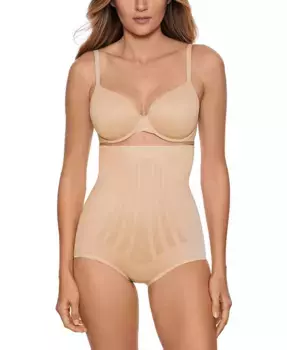 Modern Miracle Ультраплотные утягивающие трусы с высокой талией с технологией LYCRA FitSense 2565 Miraclesuit, коричневый/бежевый